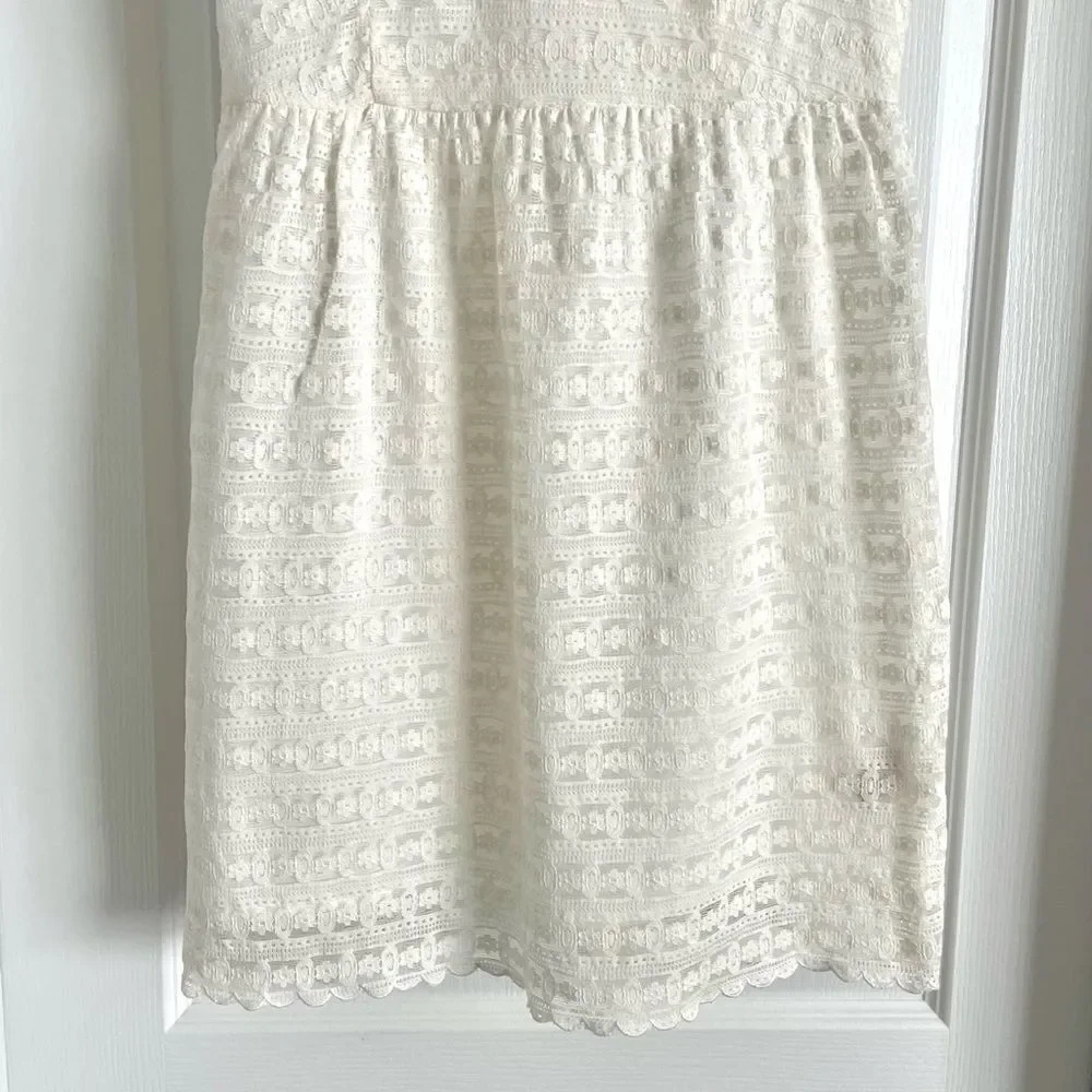 Free People Candy Ivory Lace Vintage Inspired Mini Dress - Picture 7 of 14
